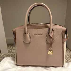 Michael Kors Mercer Belted Medium Satchel Leather
